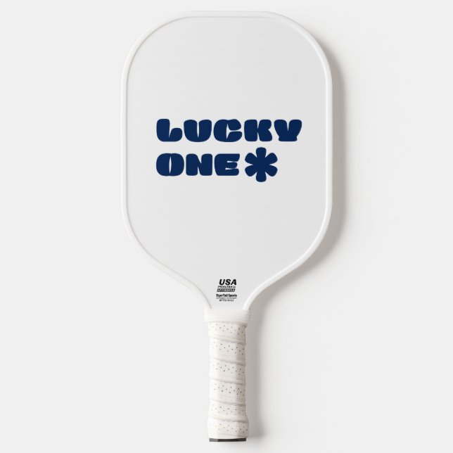White Lucky One Pickleball Paddle (Vorderseite)