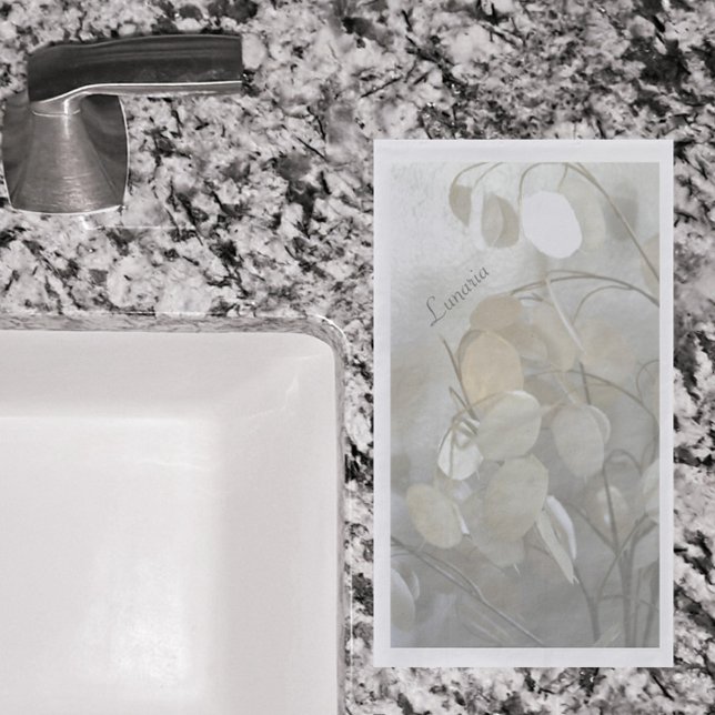 White Lunaria Silver Dollar Elegante Napkins Serviette (Von Creator hochgeladen)