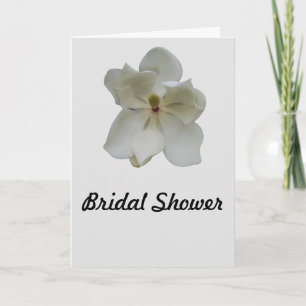 White Magnolia Blume auf einem Brautparty Einladung