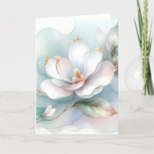 White Magnolia Blume Beileid Karte