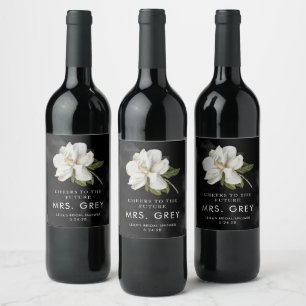 White Magnolia Future Frau Wine Labels Weinetikett