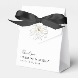 White Magnolia Illustration Moderne Minimale Hochz Geschenkschachtel