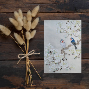 White Magnolia Postkarte