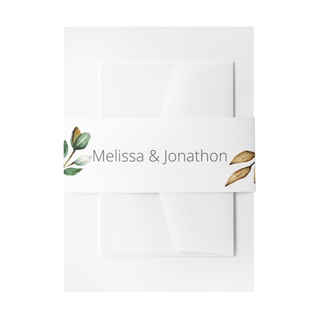 White Magnolia Rustic Floral Elegante Hochzeit Einladungsbanderole (Vorderseite Beispiel)