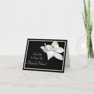 White Magnolia Wedding Vielen Dank Trauzeugin Dankeskarte