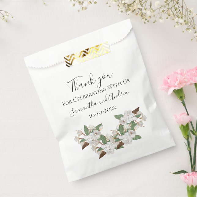 White Magnolias Klassische Hochzeit Geschenktütchen (Versiegelt)