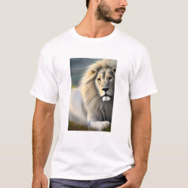 White Majestic Lion Ethereal Art T-Shirt