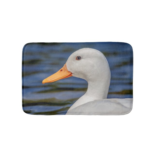 White Mallard Duck Badematte (Vorderseite)
