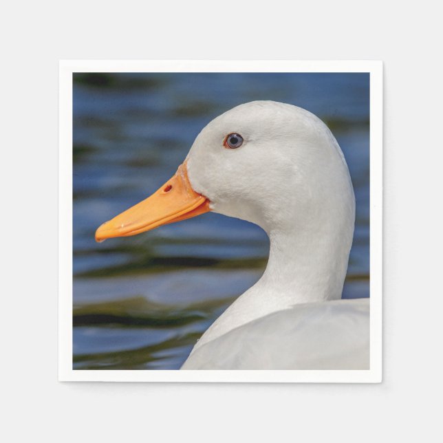 White Mallard Duck Serviette (Vorderseite)