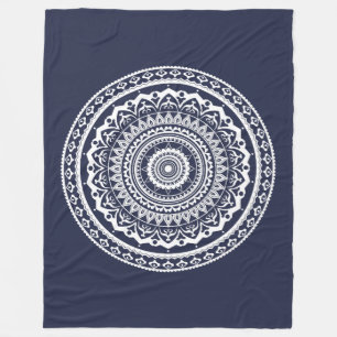 White Mandala Lasse das Set, das Sie kostenlos Fleecedecke