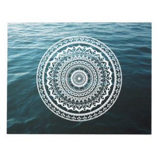 White Mandala Lasse das Set, das Sie kostenlos Notizblock
