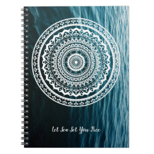 White Mandala Lasse das Set, das Sie kostenlos Notizblock