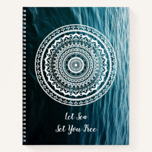 White Mandala Lasse das Set, das Sie kostenlos Notizbuch
