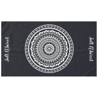 White Mandala Lasse das Set, das Sie kostenlos Tischdecke