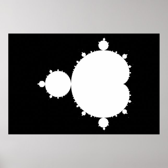 White Mandelbrot Poster (Vorne)