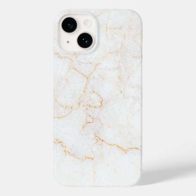 White Marbel Case-Mate iPhone 14 Hülle (Rückseite)
