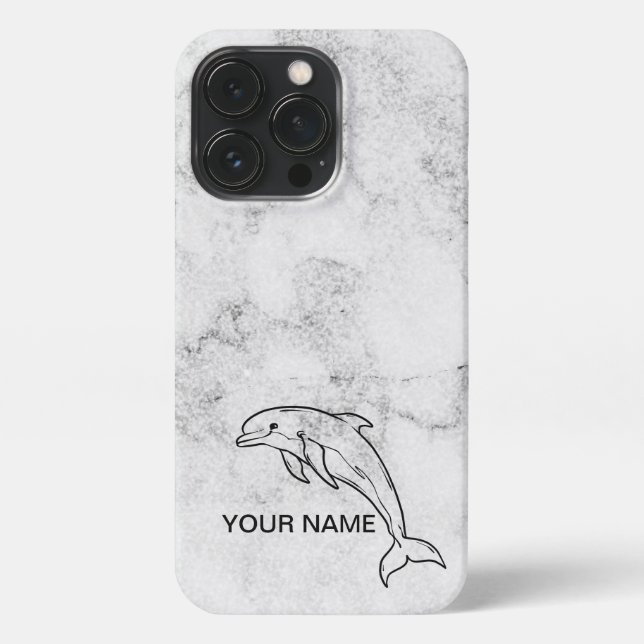 White Marbel Mobile Cover iPhone 13 Pro Hülle (Rückseite)