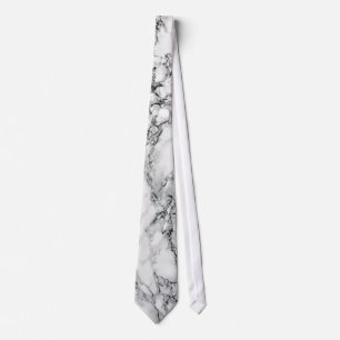 White Marble Stone Neck Tie Krawatte
