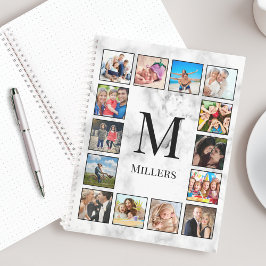 White Marble Stone Pattern Notizbuch