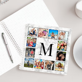 White Marble Stone Pattern Notizbuch