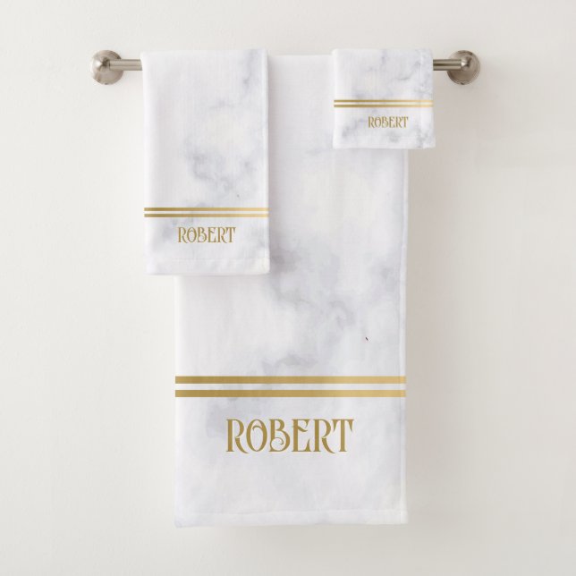 White marble texture with gold stripes  (En situation)
