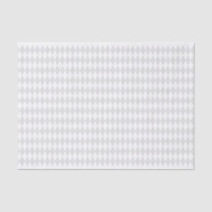 WHITE MARDI GRAS DIAMOND PATTERS SEIDENPAPIER