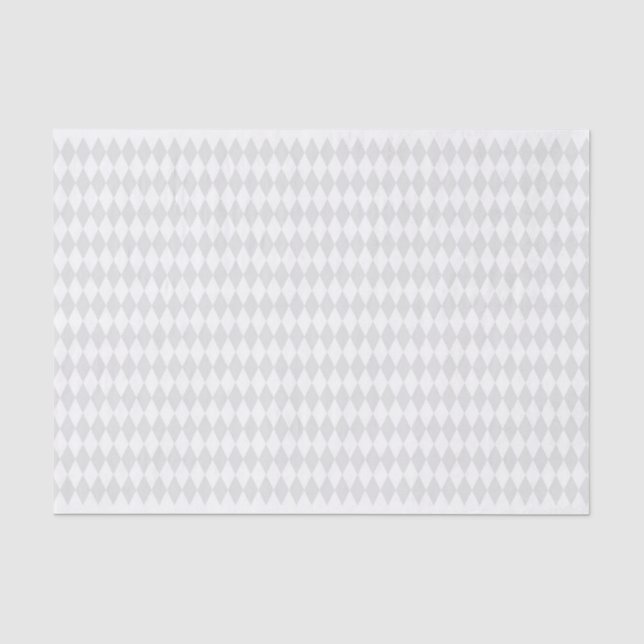 WHITE MARDI GRAS DIAMOND PATTERS SEIDENPAPIER (Vorderseite)