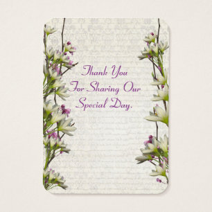 White maul floral Gastgeschenk Hochzeit danke Tag