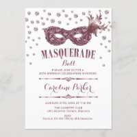 White Mauve Pink Masquerade Ball Geburtstagsparty