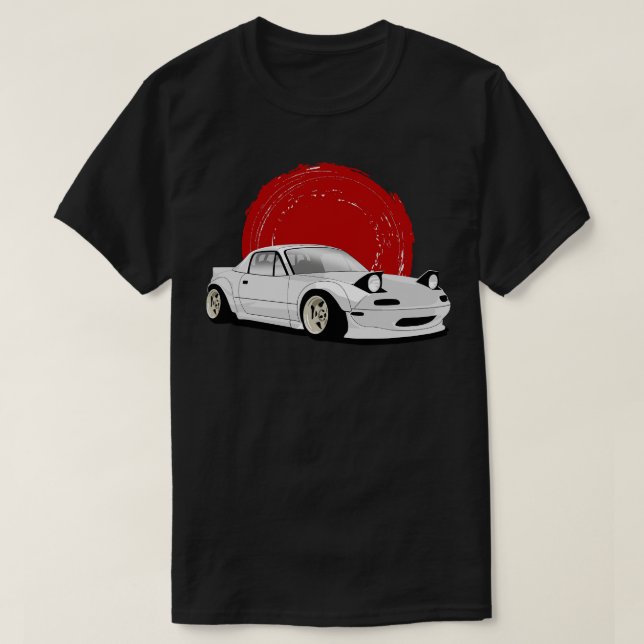 White Mazda Miata NA T-Shirt (Design vorne)