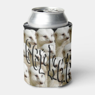 White Meerkat Army Logo, Stubby Cooler Dosenkühler