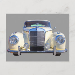White Mercedes Benz 300 Luxuswagen Postkarte