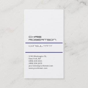 White Midnight Blue Attractive Charm Business Card Visitenkarte