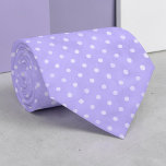 White Mini Polka Dots on Light Purple Necktie Krawatte<br><div class="desc">This charming necktie features a delightful pattern of white mini polka dots elegantly set against a soft light purple background. Perfect for adding a touch of playful sophistication to any outfit, this tie is a versatile accessory suitable for various occasions, from casual business meetings to special events. The high-quality material...</div>