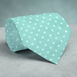 White Mini Polka Dots on Teal Necktie Krawatte<br><div class="desc">This charming necktie features a delightful pattern of white mini polka dots elegantly set against a soft teal background. Perfect for adding a touch of playful sophistication to any outfit, this tie is a versatile accessory suitable for various occasions, from casual business meetings to special events. The high-quality material ensures...</div>