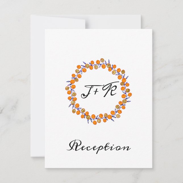 White Minimalism Gold Wedding Blue Navy Einladung (Vorderseite)