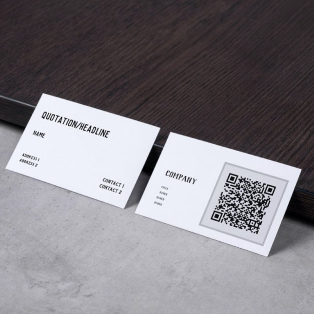 White Minimalist - QR-Code - Visitenkarte (Von Creator hochgeladen)