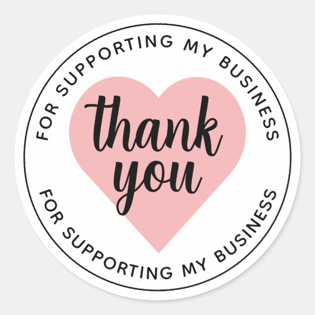 White Minimalistisch Ästhetik Vielen Dank Circle S Runder Aufkleber (Vorderseite)