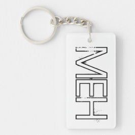 White MO Monogram Schlüsselanhänger