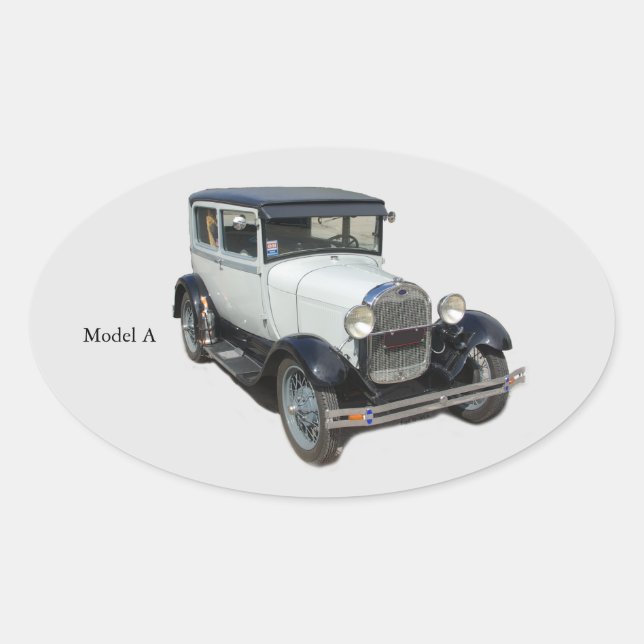 White Model A Aufkleber (Vorderseite)