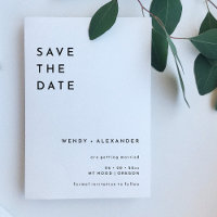 White Modern Bold Wedding