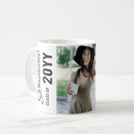 White Modern Classic Foto Graduation Party Kaffeetasse