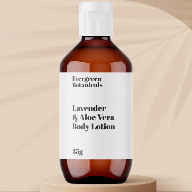White Modern Cosmetics Flasche Label (Von Creator hochgeladen)