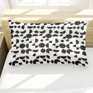 White Modern Elegant Geometric Tribal Kissenbezug