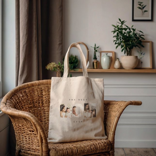 White Modern Foto Minimalistisch Best Mama Tote Ta Tragetasche (Von Creator hochgeladen)