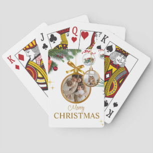 White Modern Frohe Weihnachten Best Classic Spielkarten