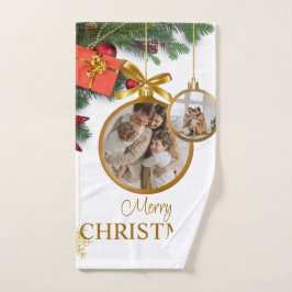 White Modern Frohe Weihnachtsbäder Handtuch Set