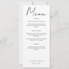White Modern Minimalistisch Calligraphy Wedding Me Einladung