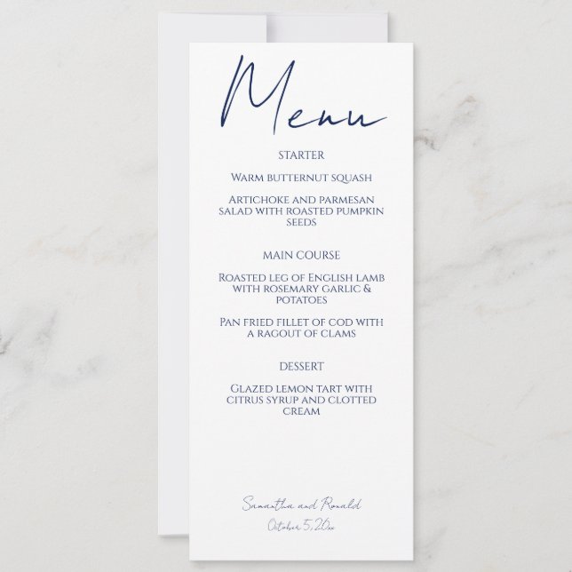White Modern Minimalistisch Calligraphy Wedding Me Einladung (Vorderseite)