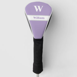 White Monogram Name Golf Head Cover Headcover